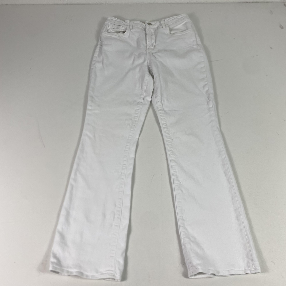 L'AGENCE Jeans Womens 28 White Bootcut High Rise Stretch‎ Denim Made USA